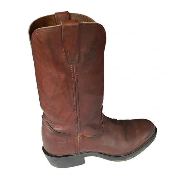 ❄️ 50% off winter OFF Farm & Ranch brown pull on western cowboy boots 11 M - Picture 12 of 13